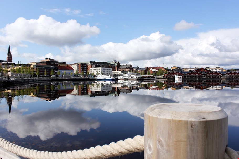 Vy över norra hamnen i Luleå