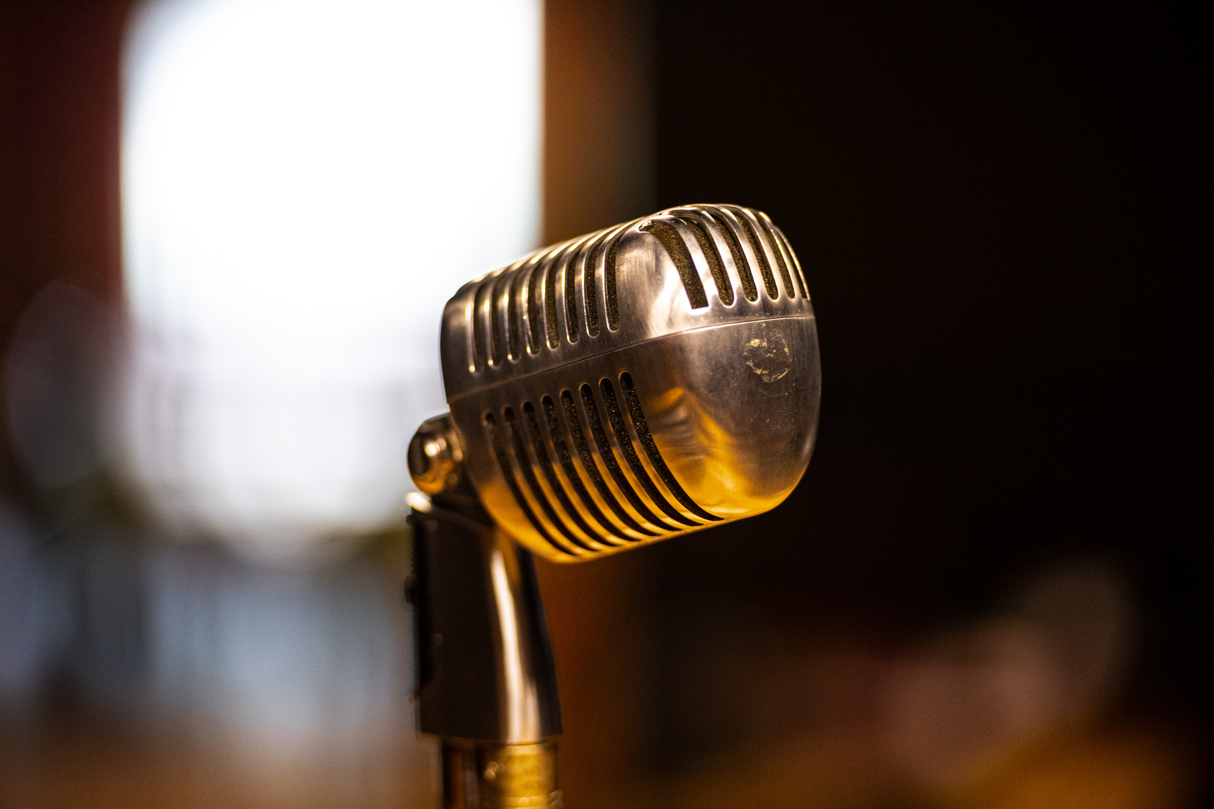 Radiomikrofon av den äldre modellen. (50-tal)